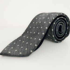 Nwot Cotton PolkaDot Tie from Tommy Hilfiger | Soft Cotton in Classic Gray/White